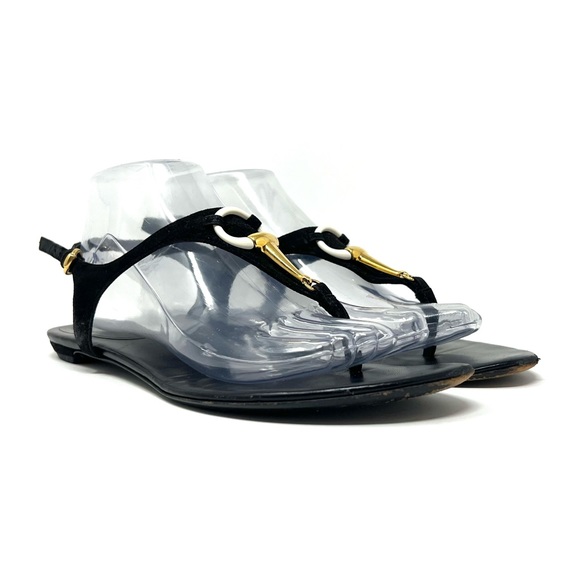 Horsebit Leather Thong Sandals main image 1